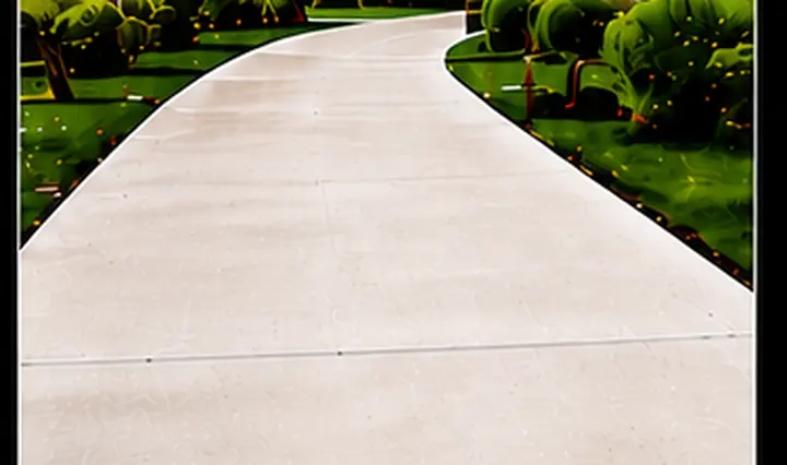 The same driveway after pressure washing, clean and even